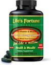 Life's Fortune Multivitamīnu un minerālu papildinājums, Daily Natural Energy Avots vīriešiem un sievietēm, ar Superfood Greens, aminoskābes, enzīmi, augstas potences vitamīns A,C,D,E,B12, 180 Tab