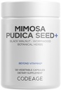 Koda Organic Mimosa Pudica Seed Kapsulas - Mimosa Pudica Seeds Papildinājums - Melnais valrieksts, Krustnagliņas, Vidanga, Neem, BioPerine - viss vienā - Jūtīgu augu Tabletes - Ne-GMO un Vegan - 120 Kapsulas