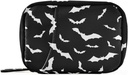 Pill Box Halloween Bats 7 Day Pill Case Travel Pill Organizators Bag ar rāvējslēdzēju Portable Weekly Vitamīnu zāles papildinājums turētājs Pouch Bag