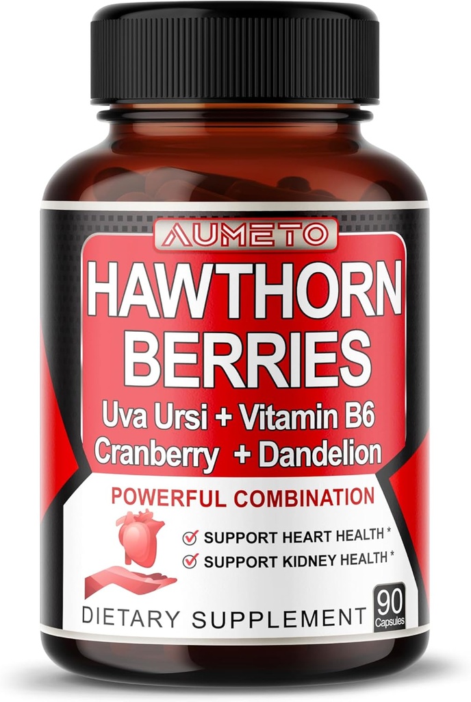7 in 1 Ultra Hawthorn Berry with Uva Ursi Dandelion Dzērvene Ābols Sidrs Etiķis - Sirds, Kinney Health Support