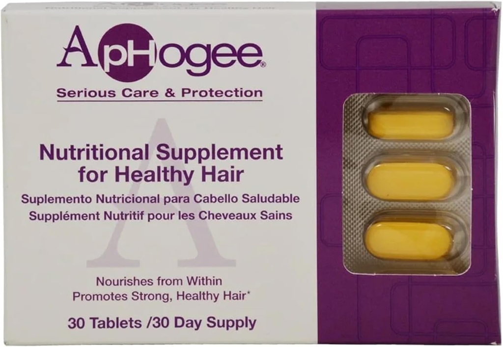 ApHogee vitamīnu papildinājums veselīgiem matiem 30 tabletes