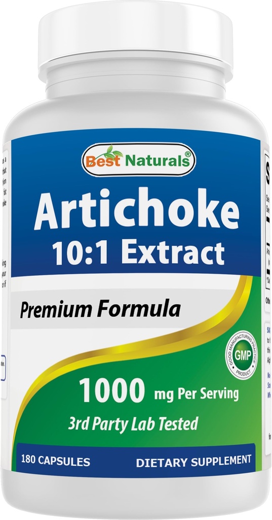Labākais dabas Artišoka ekstrakts 1000 mg Per Serving- 3. puse Lab pārbaudīts - 180 kapsulas
