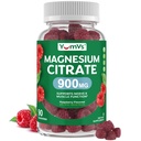 YUM-V'S Magnija citrāts Gumijas – 900mg Augsti absorbējamas magnija Gumijas sievietēm un vīriešiem, lai atbalstītu nervu, muskuļu un enzīmu funkcija – bez lipekļa, Kosher & aveņu Flavor (90 grāfs)
