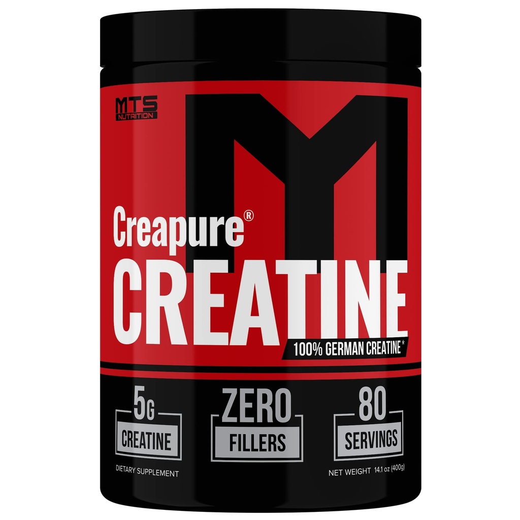 MTS Nutrition Kreapure Kreatīna pulveris - Muskuļu augšana un atkopšana Papildinājums - 80 Kalpo Neflavored