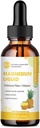 M colla magnija glicināta šķidruma, augstas absorbcijas magnija šķidruma pilieni ar celulozes šķiedru, Bromelaīns, vitamīns B6, C, D, cinks, magnija papildinājums bērniem un pieaugušajiem, ananass Flavor, 1 iepakojums