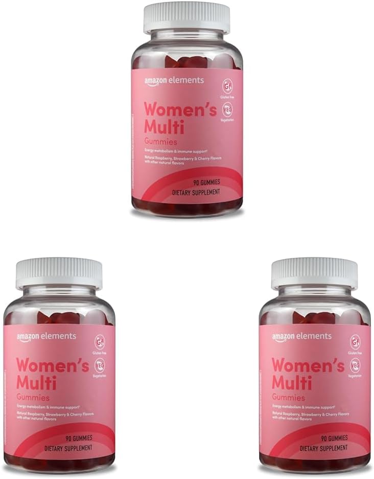 Elementi - pieaugušo sieviešu organiskie multivitamīni, 90 Gumijas (30 Kalpo), veģetārietis, bez lipekļa (iepriekš reflly) (3. iepakojums)
