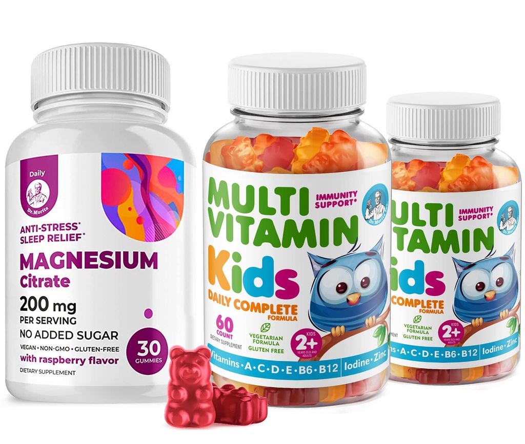 Kids Multivitamīnu Gummies 14 Essential Vitamīni un magnija Gumies Bezcukura - Ikdienas Papildinājums A,C,D,E Veģetārs B6&B12,Zinc,Biotīns ar cukuru-Buron-Curon-Curon-Curon-Curon-Curon-Curon-D,E Veģetārs B6&B12,Zinc,Biotīns ar magnija Calm Kovi bērniem un pieaugušajiem