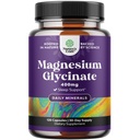 Tīrs magnija glicinate papildinājums 400mg uz vienu Kalpošanu - Vegan High Absorbcija Helated Magnija kapsulas sievietēm un vīriešiem ar elementu 400mg miega un relaksācijas atbalsts - 120 Count