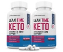 (2 Iepakojums) Lean Time Keto Tabletes 1275MG Jauna un uzlabota formula Satur Apple Sidra Etiķis Extra Virgin Olīveļļa Pulveris Zaļā tēja Leaf 120 Kapsulas