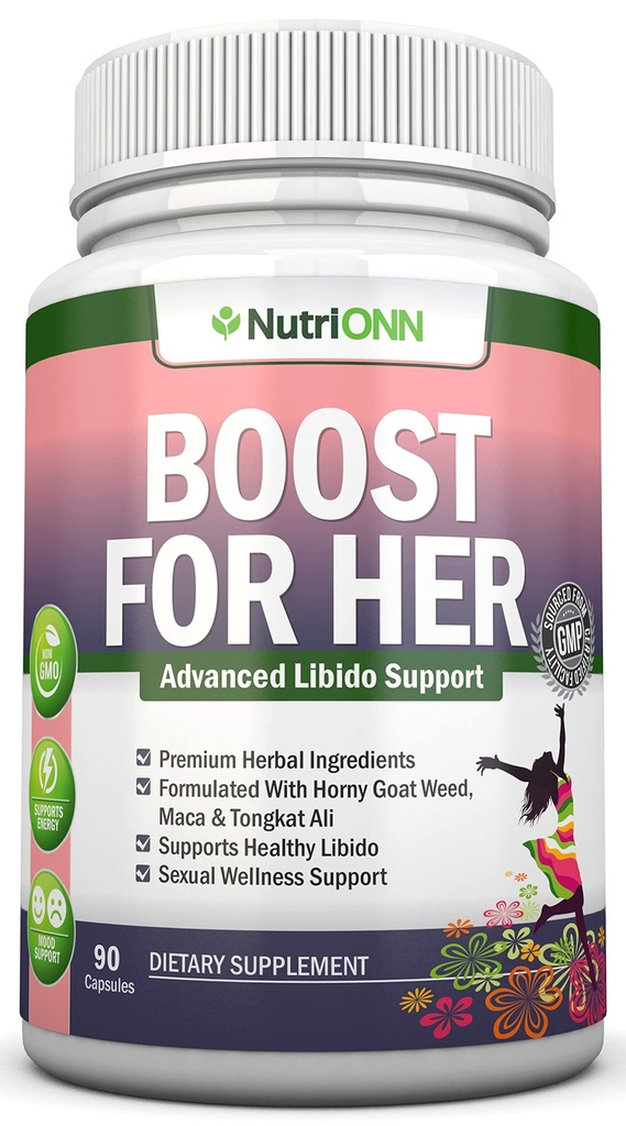 Boost viņas Libido Booster sievietēm – aktivizē un uzlabo Libido - Mood & Desire Boost - ne-GMO - visi dabas Herbal Aphrodisiac - ar Horny Kazas Weed, Maca, Tongkat Ali & Tribulus - 90 kapsulas