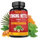 Stinging Nattle Extract Capsules - 4in1 Kombinācijā ar Boswellia, Turmeric & Saw Palmetto - 150 Skaitļi 5 mēneši - Atbalsta kopīgas, ķermeņa vadības, ādas, matu un immunity