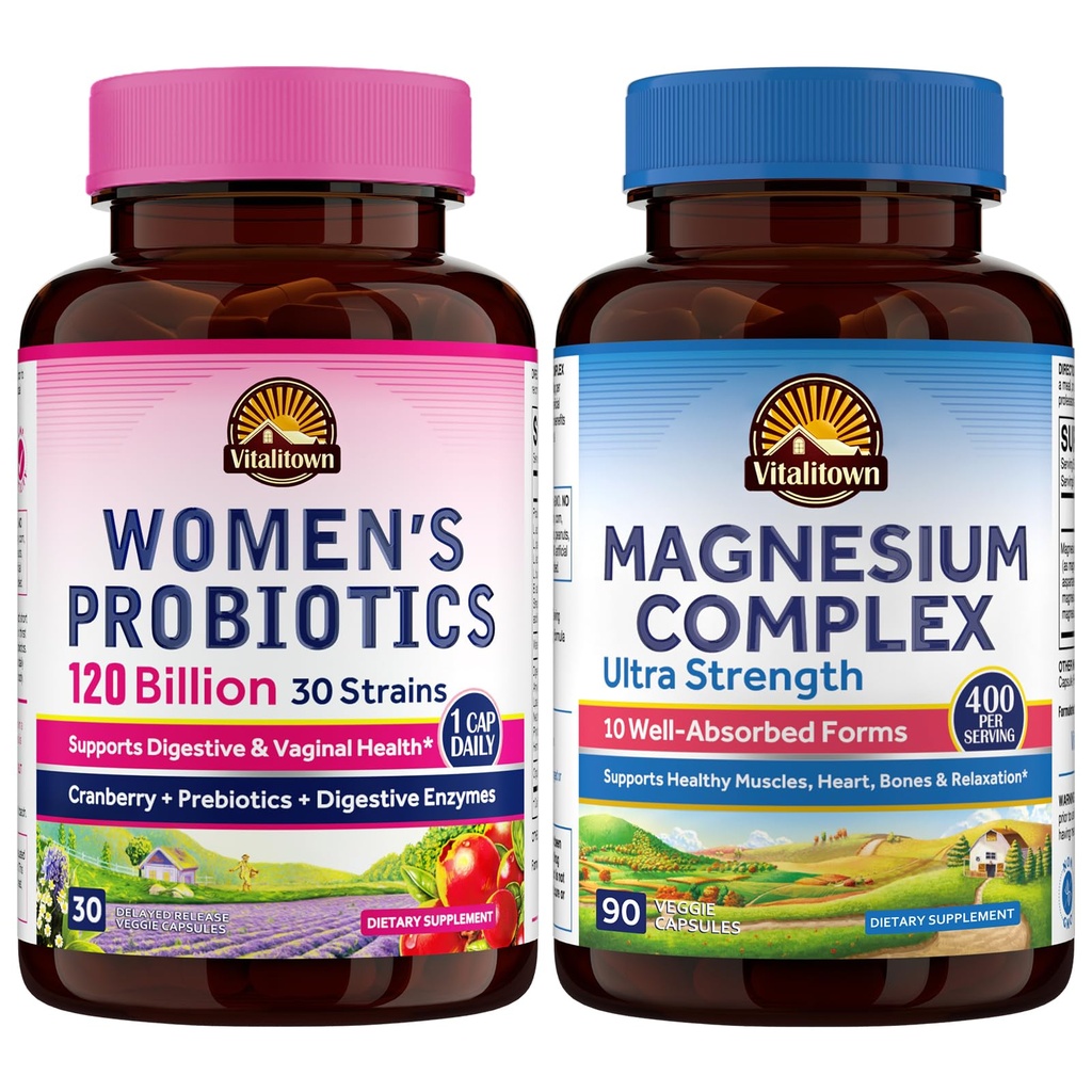 Vitalitown Magnijs + probiotikas Bandle (iepakojums no 2) 