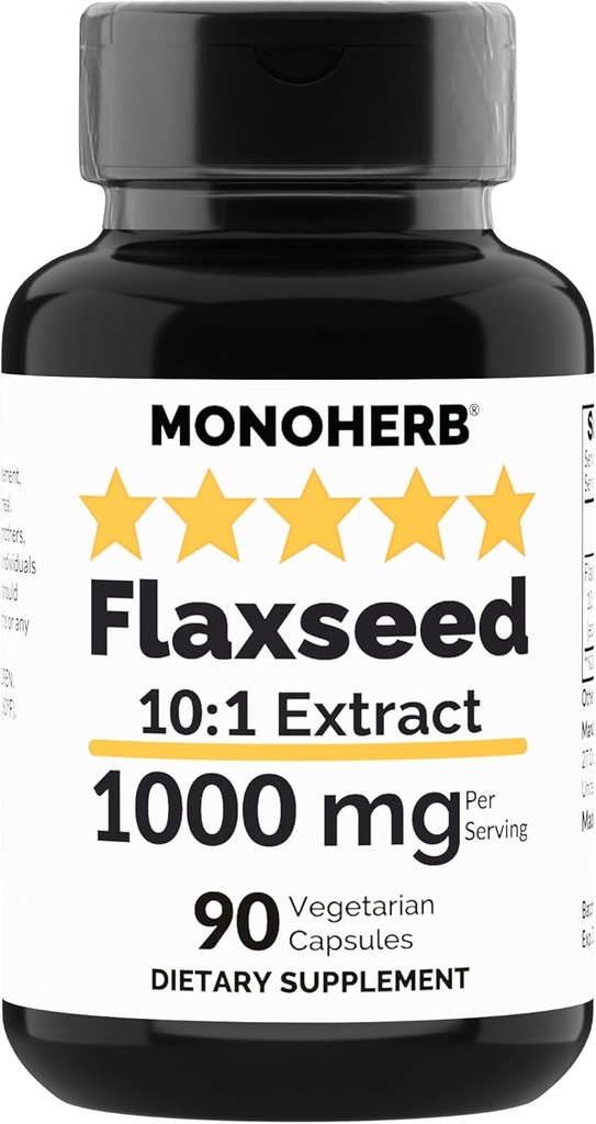 MONOHERB Linsēklu ekstrakts 1000 mg - 90 Veģetārās kapsulas