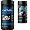 MuscleTech Muscle Builder with Peak ATP and Clear Muscle with HMB, Muskuļu veidošanas papildinājumi vīriešiem un sievietēm, 30 + 42 Skaits