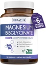 Augsta absorbcija Magnija bisglicināts Kapsulas - klīniski apstiprinātas Bufered un Helated Magnija Papildinājums - 1 Dienas Vegan Kapsulas ar Lab Verified Gentle 200mg Kalpošana (6 mēnešu piegādes)