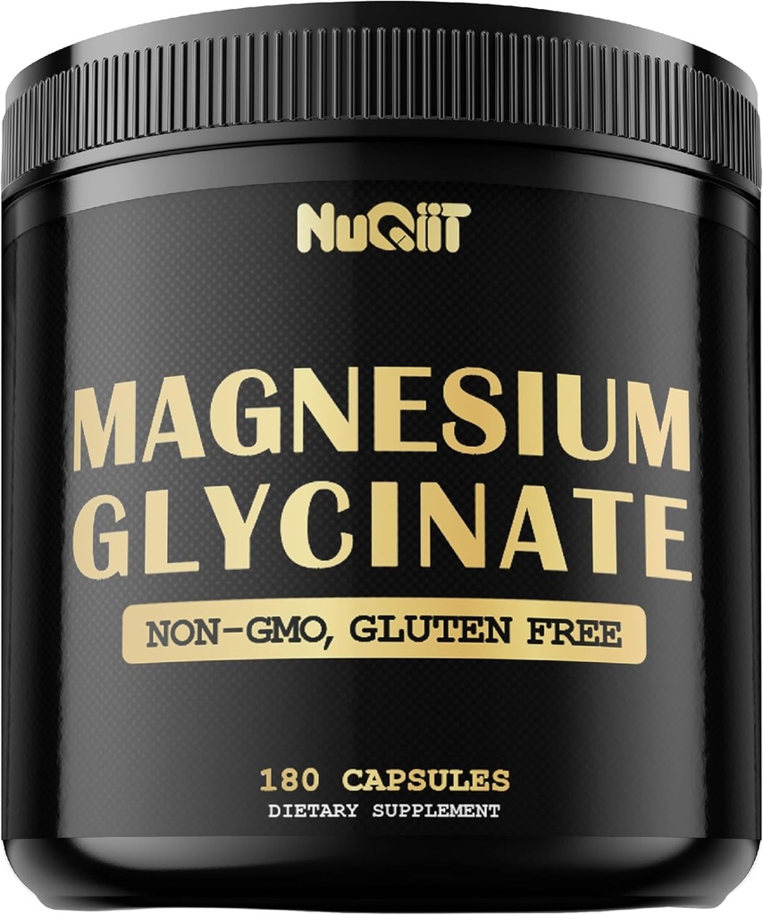 Magnija glicināts ar 18% Elemental magnija savienojuma papildinājums - 180 kapsulas - Jaudīgi ieguvumi, lai atbalstītu kaulu veselību, muskuļu augšanu, ērts Mood & Heart Health
