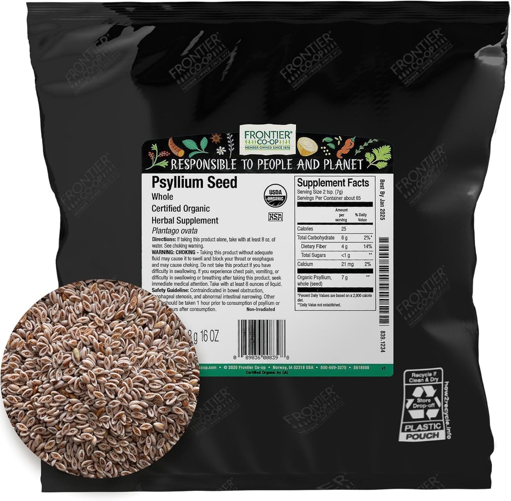Frontier Co-op Organic Viss Psillija sēklas 1lb