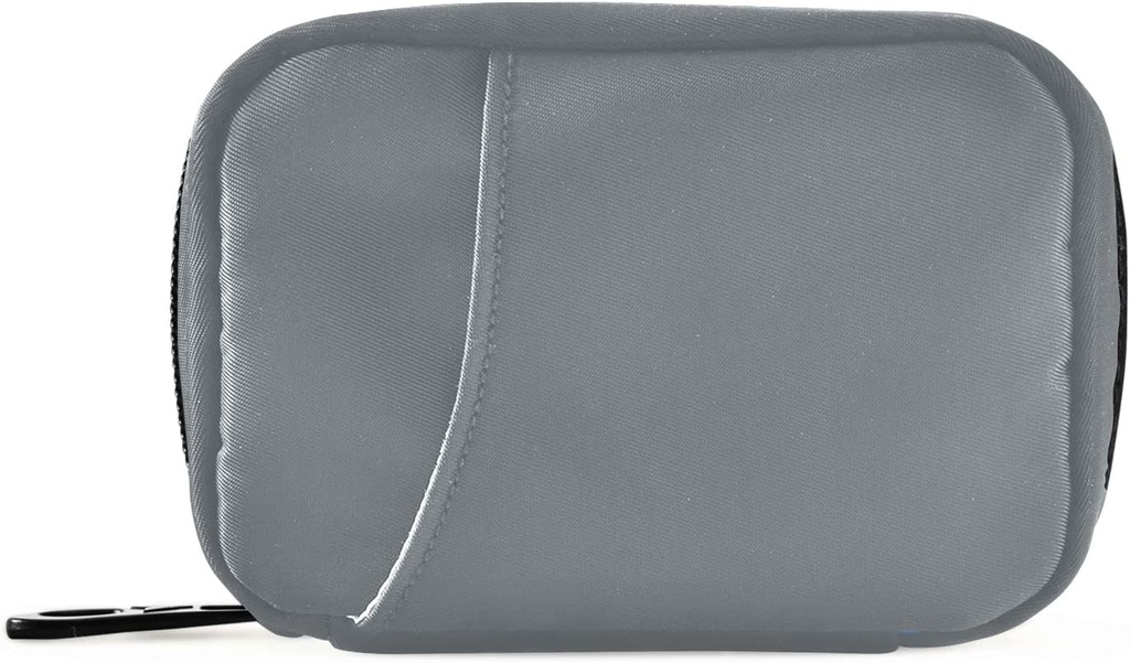 Naanle 7 Day Pill Case Travel Pill Organizators Bag ar rāvējslēdzēju Pārnēsājams Weekly Case Compact Izmērs Vitamīnu piedevas turētājs, Solid Color Grey