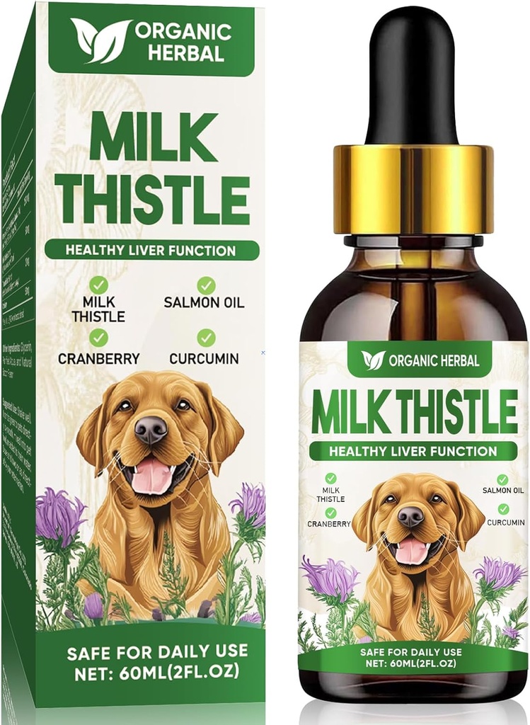 Piena dadzis suņiem, Extra Strength Milk Thistle papildinājums, Atbalsta Pet Aknu Veselība, Tīrīt & Detox, Vienkārši Pievienot pārtikai