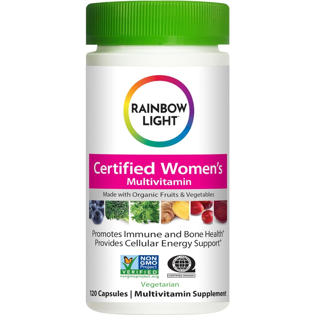 Varavīksnes gaismas Sertificētas Sieviešu Multivitamīnu, Multivitamīnu Papildinājums, 120 Caps (Pack May Vary)