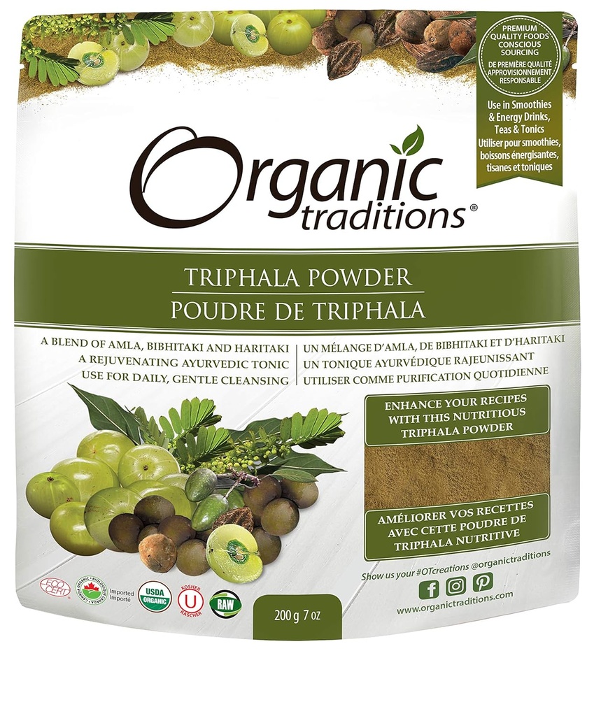 Organiskās tradīcijas Organiskais pulveris, Triphala, 7 Ounce
