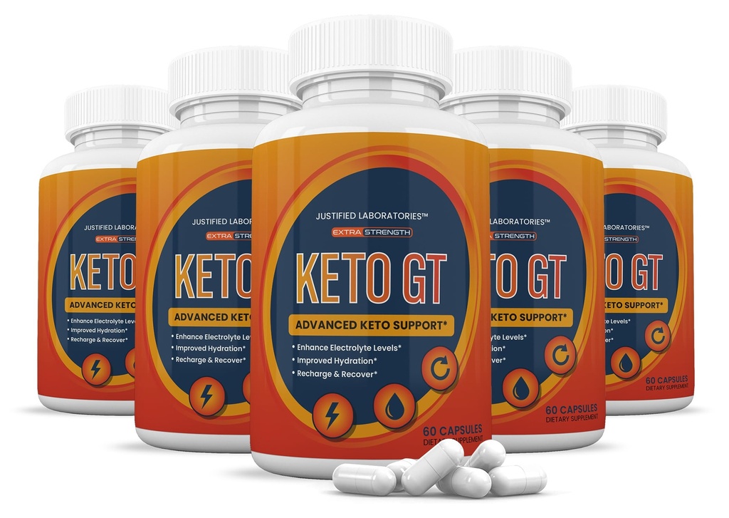 Keto GT Keto Pills 1275MG Jaunā un uzlabotā formula satur Apple sidru Etiķis Extra Virgin Olīveļļa Pulveris Zaļās tējas lapas 300 kapsulas