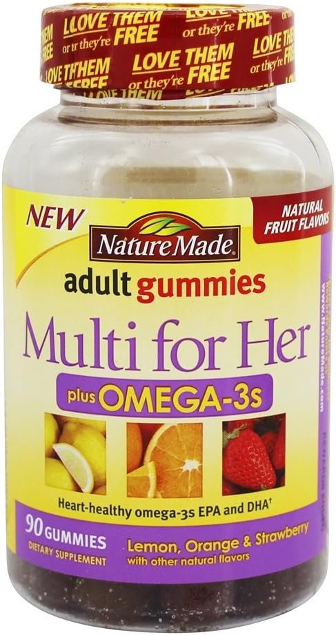Daba izgatavoti daudz priekš viņas Plus Omega-3 Pieaugušajiem Gumies, 90 grāfs