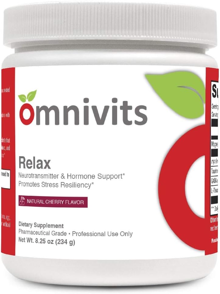 Relax Natural Ķiršu Flavor י Magnijs kā Albion Di-Magnesium Malate, Myo-Inozitols, Taurīns, GABA, L-Teanīns (Sunteanīns) 