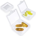 Mazas tabletes kastes organizatori 3 Pack, Daily Pill Case One Day Mini Pill Box Konteiners Portatīvs Purse Pocket Mazas tabletes turētājs Case (balts)