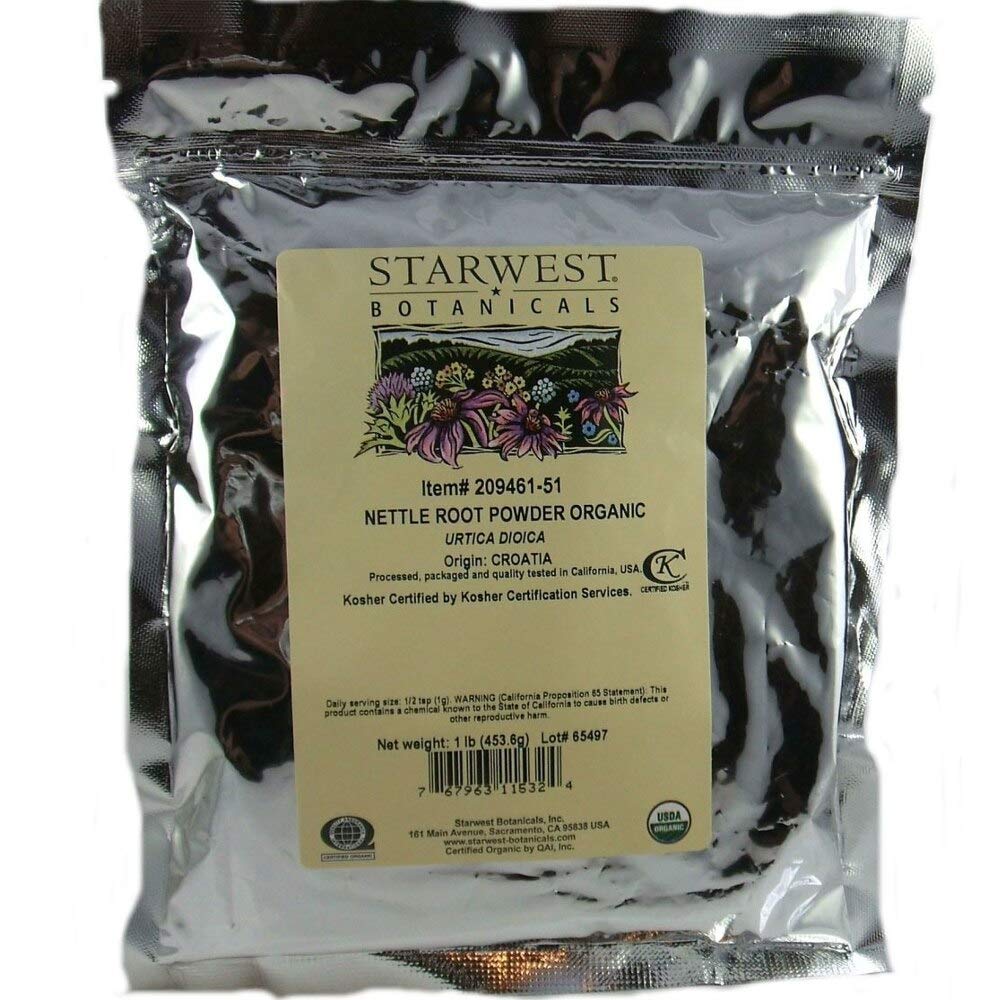 Organisks kauliņu saknes pulveris - urtika dioica, 1 lb,(Starwest Botānika)
