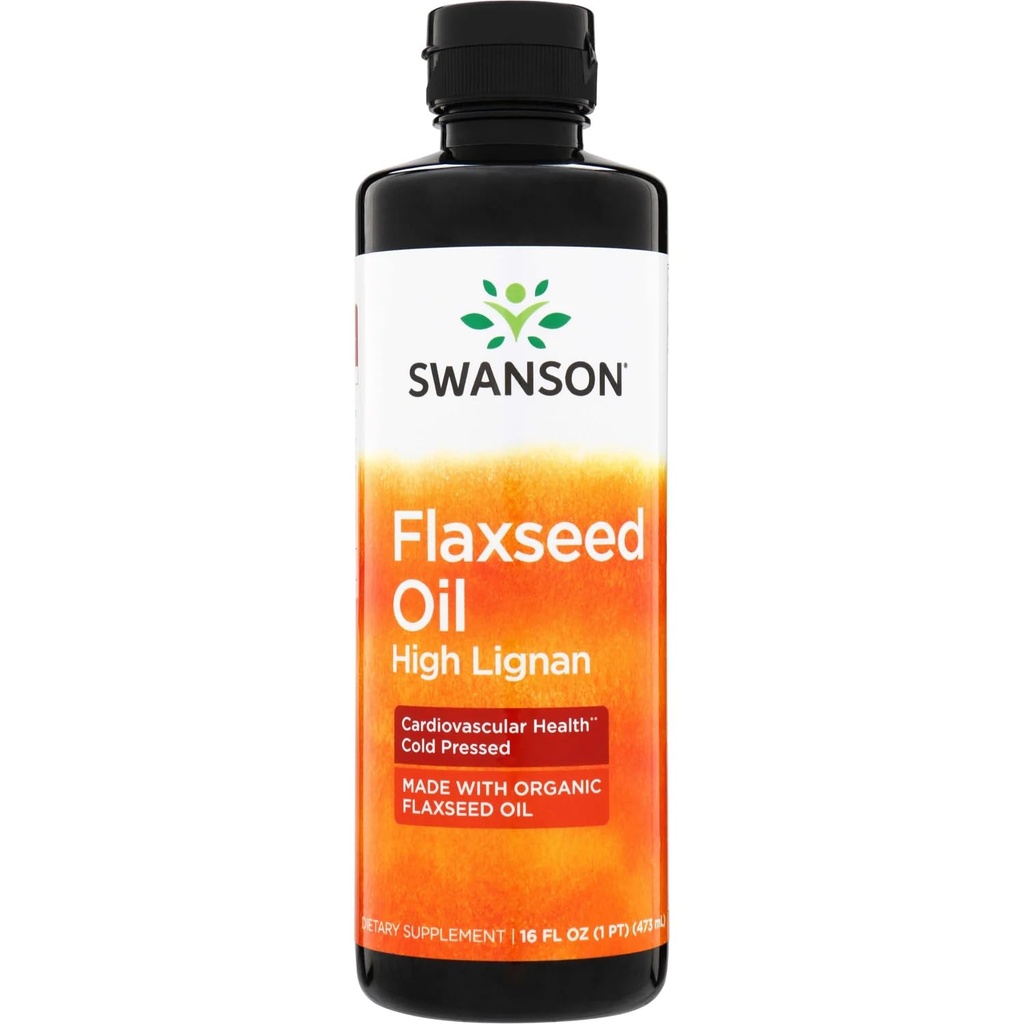 Swanson Linsēklu eļļa Lignan (Omegatru) 16 fl Ounce (473 ml) Šķidrs