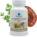 Dr. Robaina Astragalus & Reishi Kapsulas – Imūnās, aknu un sirds un asinsvadu sistēmas balstvielas – augstas devas augu izcelsmes Blend – Vegan, ne- GMO, izgatavotas ASV, 60 kapsulas