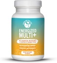Energizēts Multivitamīns ar 40 pilnībā bioloģiski pieejamiem barības vielām B komplekss Vitamīni, D vitamīns, C vitamīns, K vitamīns, cinks, kvercetīns, kalcijs, magnijs alkalizējošās formās - 180 tabs
