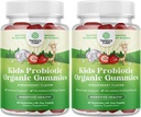 Dabas Draft USDA Organic Probiotic Gummies bērniem - Vegan Non-GMO Kids Probiotic Gummy Vitamīnu Immunity un gremošanas veselība - Gentle 2.5B KVV Organic Probiotics Zemeņu Flavor (4 mēneši)