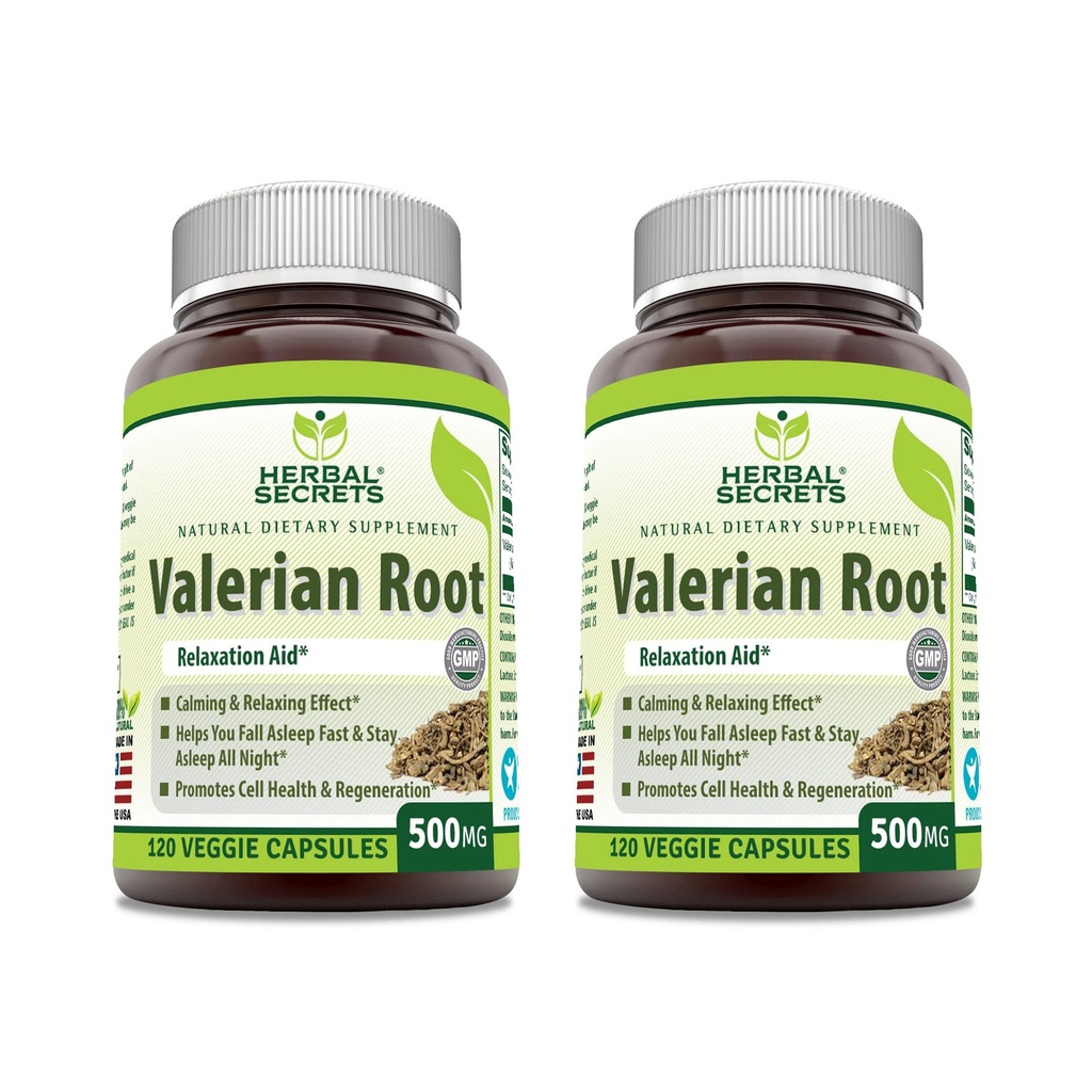 Ārstniecības noslēpumi Valerian Root 500 Mg Papildinājums