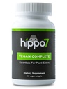 Hippo7 Vegan Complete Multivitamīnu vitamīns B12, vitamīns D, Omega-3 DHA+EPA, kalcijs, jods, cinks un dzelzs (1 pudele, 60 softgeli)