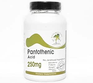 Pantotēnskābe 250mg ~ 200 Kapsulas - Nav piedevu