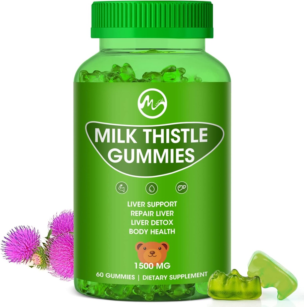 Piena daiviņas gumijas, aknu tīrīt gumijas, organisko aknu Detox papildinājumi vīriešiem un sievietēm - 60 gumijas (60 Grāfs (1. iepakojums))