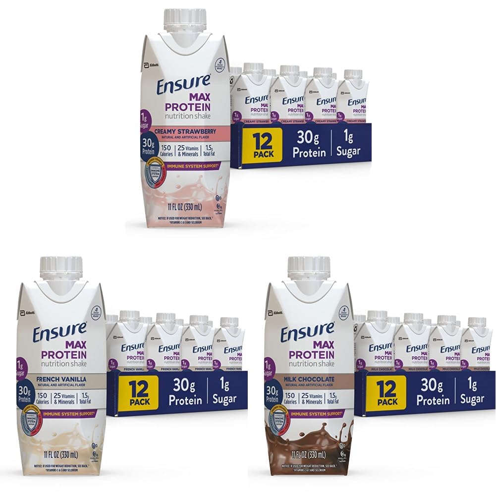 Nodrošināt Max Protein Nutrition Shake, 11 fl oz, 12 Count & Max Protein Nutrition Shake, 11 fl oz (paka no 12) un Max Protein Nutrition Shake ar 30g proteīna, 1g cukura, 11 Fl Oz (12 iepakojumu)