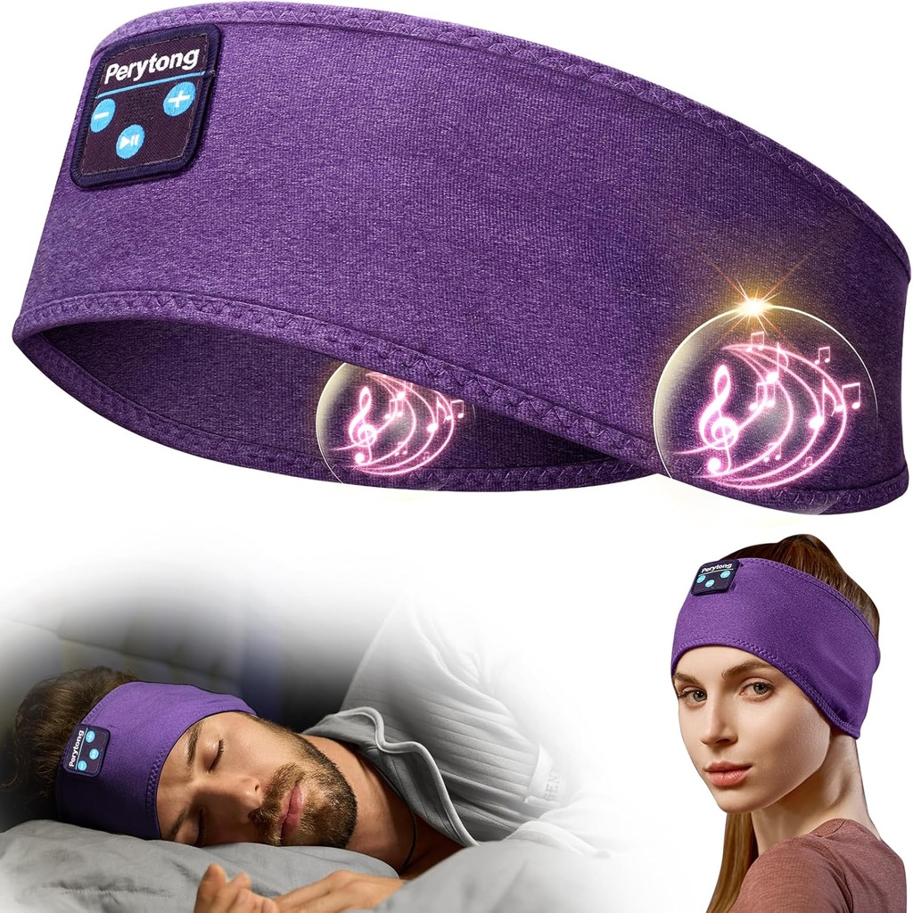 Perytong miega austiņas Bluetooth Headband - Joga, Unisex, ar iegremdētu stereo skaņu, 10 stundu akumulators, Comfy Headband materiāls