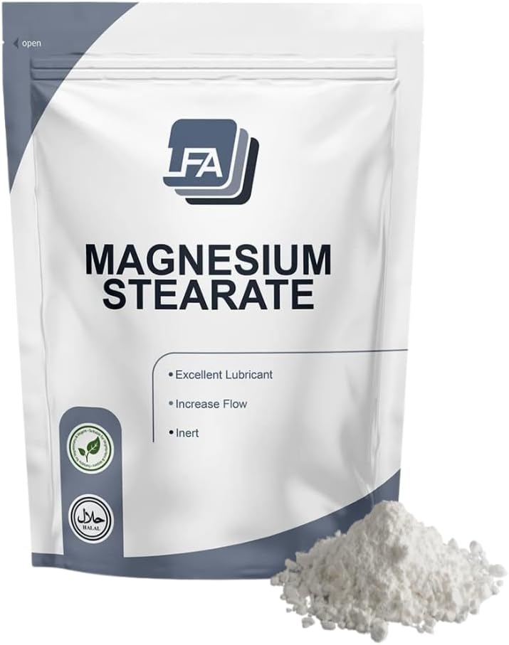 Magnija stearāta pulveris - Sausais smērviela - 1kg (2,2 lb) Tabletes pretslīdēšanas un plūšanas līdzeklis