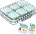Pill organizētājs SOFISO 4/6 Grid Bezmaksas Montāža Travel Medicine Organizators 10 Day Pill Organizators Portable Pill Box Ūdensdrošs Pill Case Daily Medication Carry Case for Vitamīni, zivju eļļas, papildinājumi