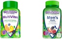 Vitafusion MultiVites Multivitamīni pieaugušajiem ar 12 vitamīniem un minerālvielām un pieaugušiem gummy vitamīniem vīriešiem, ar priedēm uzpūsti multivitamīni vīriešiem ar A vitamīnu