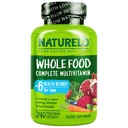 NATURELO Mens Multivitamīni - Vesela pārtika Multivitamīni vīriešiem ar vitamīniem, minerālvielām - 240 Veģetārās kapsulas enerģijai, smadzenēm, sirdij, acu veselībai