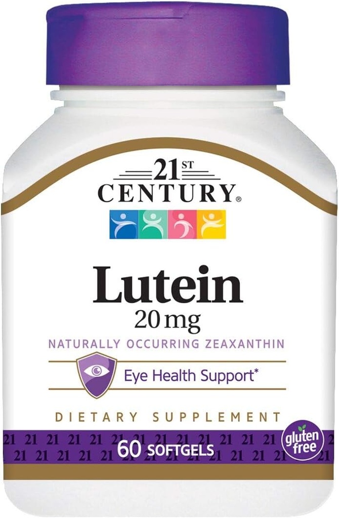 21. gadsimts Luteīns 20 mg Softgels - 60, iepakojumā pa 3