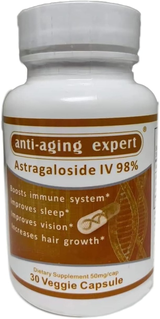 Micronized Astragaloside IV 98% 50mg, Telomere papildinājumi - Astragalus saknes ekstrakts, atbalsts Imūnsistēmas un antioksidantu atbalsts, 30 Vgen kapsulas