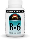 Avots Dabas vitamīns B-6, 100 mg Imūnās sistēmas atbalsts - 250 tabletes