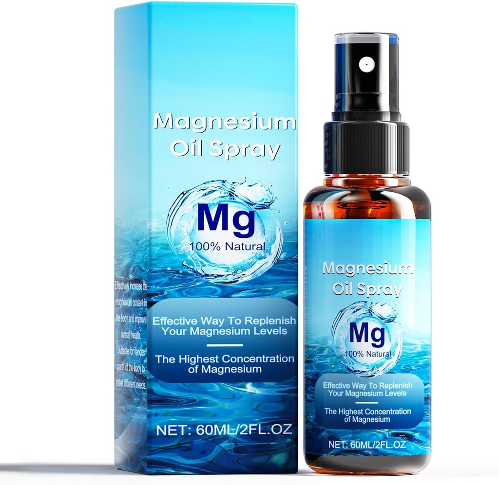 Magnija eļļas Spray, 100% Pure Natural Magnija eļļa Extra Strength, 60Ml ādas un ķermeņa organisko magnija hlorīda eļļas Spray, Šķidrs magnija ādas Spray par Pet