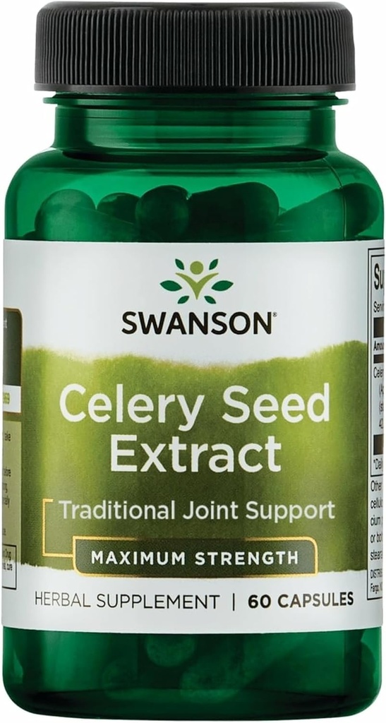 Swanson Superior Herbs- Selerijas sēklu ekstrakts - Maksimālais stiprums - 150 mg 60 kapsulas