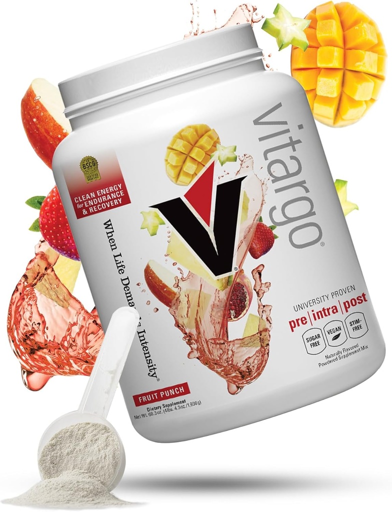 Vitargo ogļhidrāts Pulveris, 2X Ātrāka digestācija, 4.4 LB Augļu pūderis, Nē Bloat, Nav Crash, Pre, Intra & Post, Bezcukura Complex Carb pulveris reģenerācijai, Izturība & Muskuļu Gain, Ražots ASV